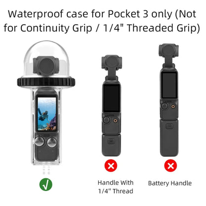 For DJI Osmo Pocket 3 BRDRC 40m Depth Waterproof Case Diving Housing Cover(Black Handle) - Case & Bags by BRDRC | Online Shopping UK | buy2fix