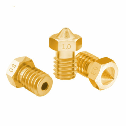 8 PCS Bugatti 3D Printer Accessories E3D-V5 V6 Nozzle M6 Thread Consumables Hot Nozzle, Size:3/1.0mm - Consumer Electronics by buy2fix | Online Shopping UK | buy2fix