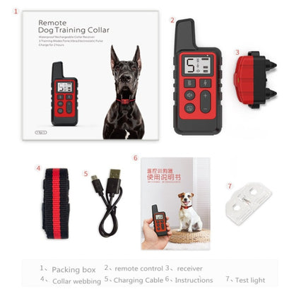 500m Dog Training Bark Stopper Remote Control Electric Shock Waterproof Electronic Collar(Orange) - Home & Garden by buy2fix | Online Shopping UK | buy2fix