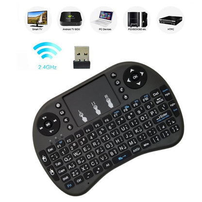 Support Language: Arabic i8 Air Mouse Wireless Keyboard with Touchpad for Android TV Box & Smart TV & PC Tablet & Xbox360 & PS3 & HTPC/IPTV - MINI PC Accessories & Gadgets by buy2fix | Online Shopping UK | buy2fix