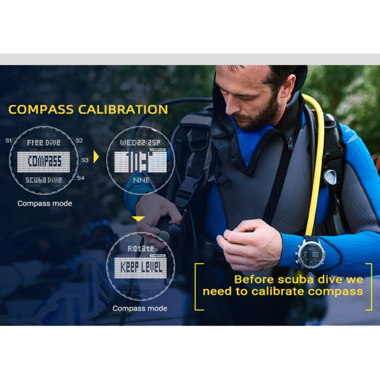 NORTH EDGE AQUA 100m Waterproof Scuba Diver Smart Watch, Support Luminous Display & Compass Mode - Sport Watches by NORTH EDGE | Online Shopping UK | buy2fix