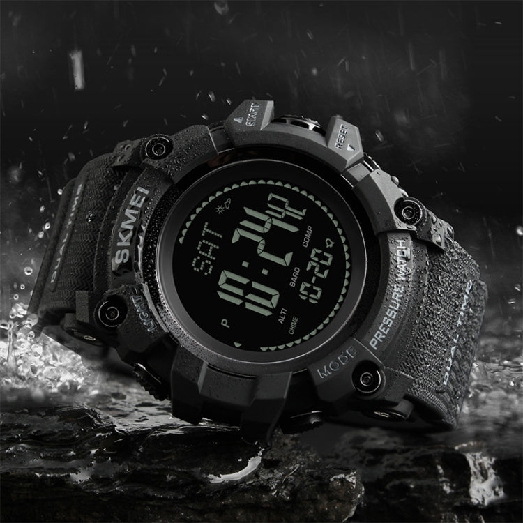 SKMEI 1358 Multifunctional Men Outdoor Sports 30m Waterproof Digital Watch with Compass / Barometer / Altimeter/ Pedometer Function(Black) - Sport Watches by SKMEI | Online Shopping UK | buy2fix