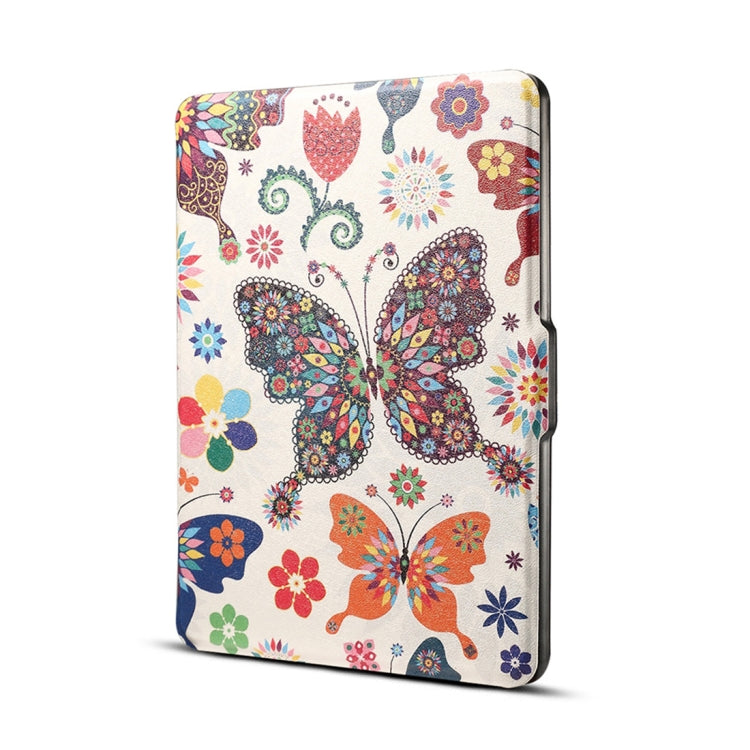 Colors Butterfly Print Horizontal Flip PU Leather Protective Case for Amazon Kindle Paperwhite 1 & 2 & 3 with Sleep / Wake-up - Mobile Accessories by buy2fix | Online Shopping UK | buy2fix