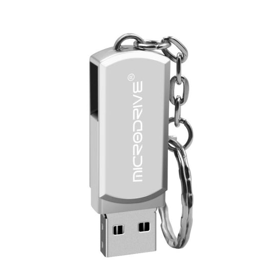 MicroDrive 8GB USB 2.0 Creative Personality Metal U Disk with Keychain (Silver) - USB Flash Drives by MicroDrive | Online Shopping UK | buy2fix