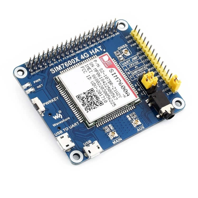 Waveshare 4G / 3G / GNSS HAT for Raspberry Pi, LTE CAT4, for North America - Modules Expansions Accessories by Waveshare | Online Shopping UK | buy2fix