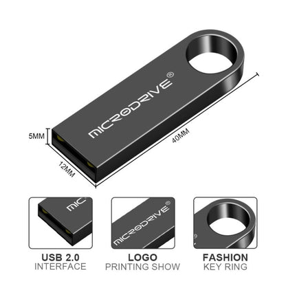 MicroDrive 32GB USB 2.0 Metal Waterproof High Speed U Disk(Black) - Computer & Networking by MicroDrive | Online Shopping UK | buy2fix